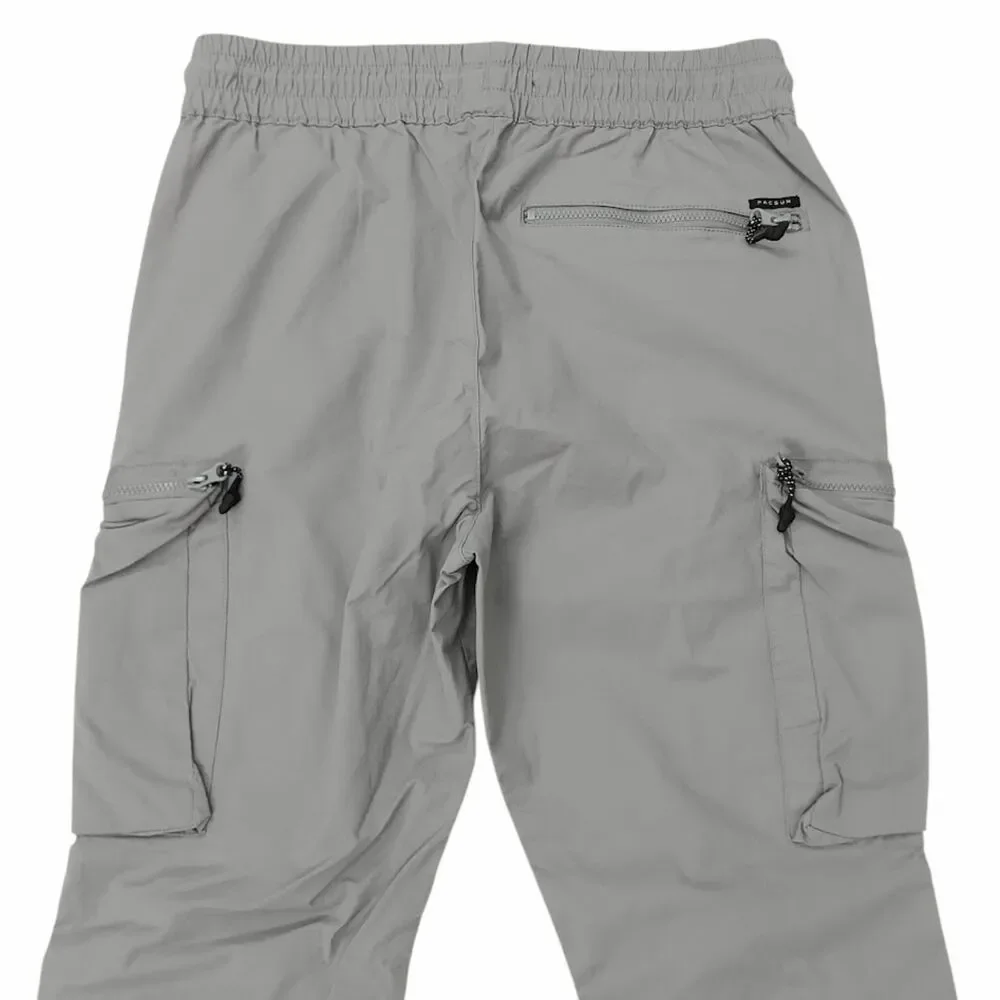 Pacsun Cargo Jogger Pants Mens XS Gray Slim Lightweight Casual Outdoor Hiking